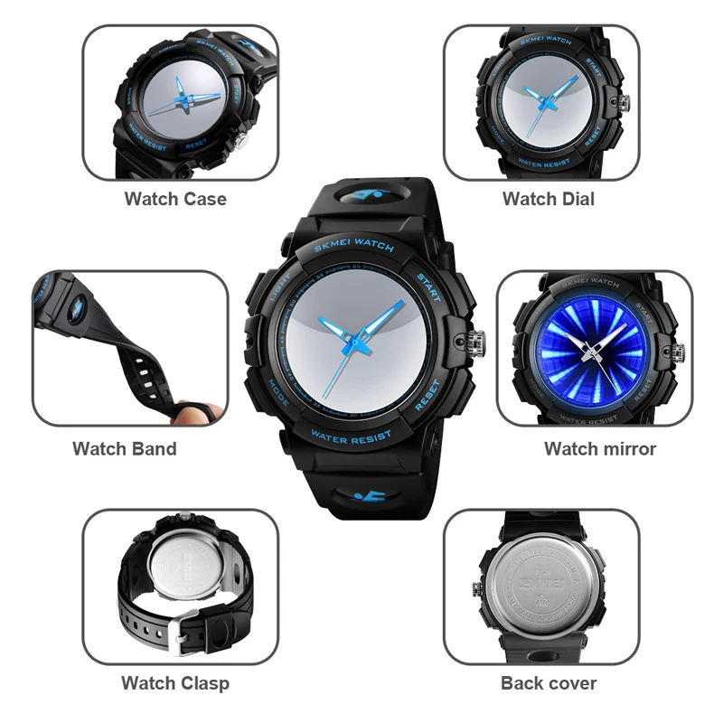 

SKMEI Men's Quartz Watches Top Brand Luxury Back Light LED Watch Casual Waterproof Sport Wristwatch for Male Reloj Hombre 2020