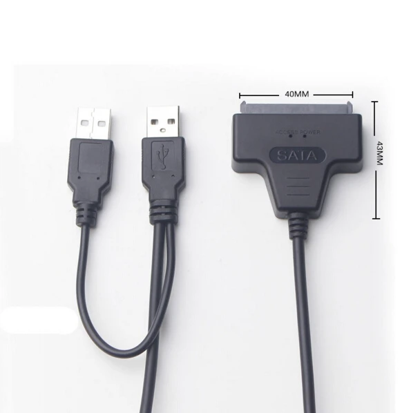 Бесплатная доставка SATA USB 2 0 к 15 + 7Pin кабель передачи данных и питания внешний