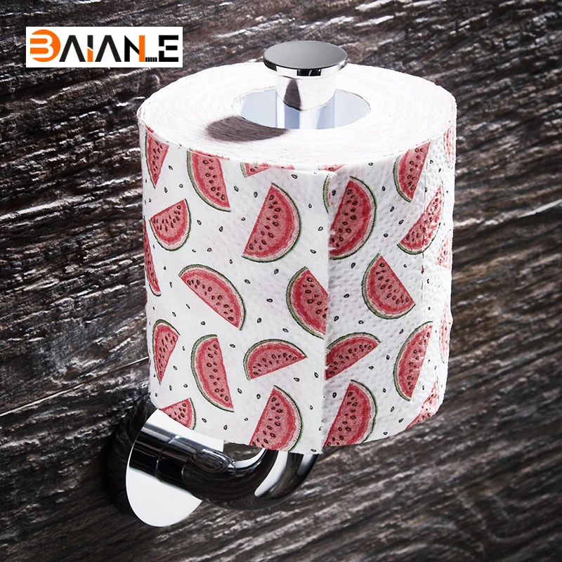 

Free Shipping Toilet paper holder stainless steel roll hanger wall mounted chrome finished