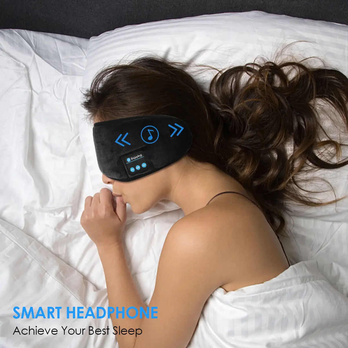 Популярные беспроводные стерео Bluetooth наушники маска для сна держатель телефона мягкие наушники для сна маска для сна Музыкальная гарнитура