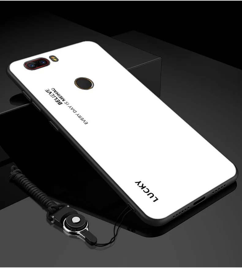 Чехол из закаленного стекла для Nubia Z17 nx563j градиентный цвет синий луч Аврора кожа задняя крышка для Nubia Z 17 nx 563j чехол Coque - Цвет: A1