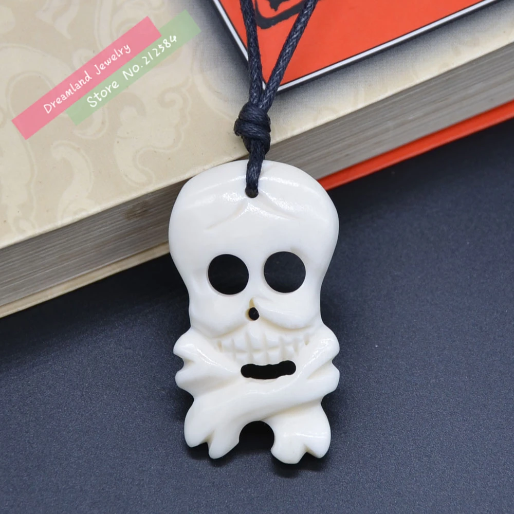 Ожерелье с кулоном в виде скелета и черепа 1 шт. ожерелье ручной работы стиле