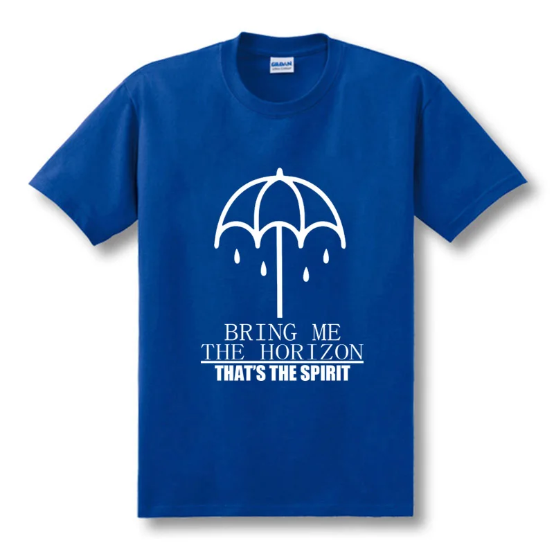 Мужская хлопковая футболка с принтом BRING ME THE HORIZON модная коротким рукавом в виде
