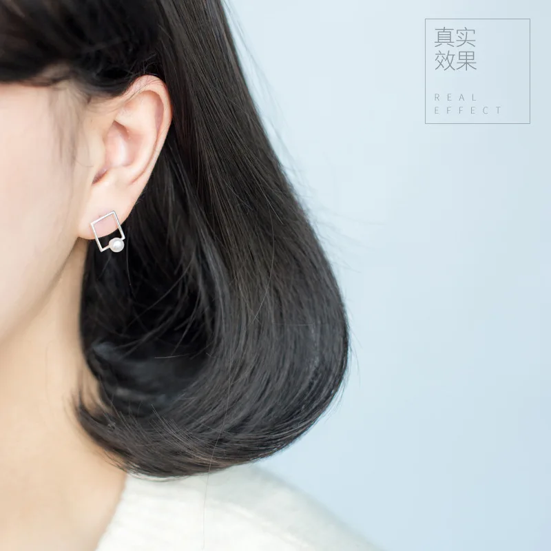 Реальный. Женские серьги гвоздики с натуральным пресноводным жемчугом|pearl stud