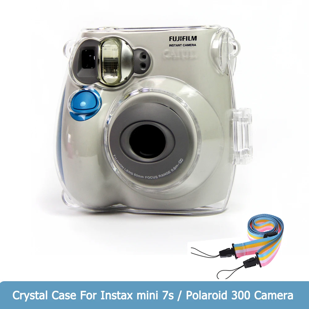 

Кристально прозрачный чехол защитный чехол Instax Mini Чехол-сумка для камеры Fujifilm Instax Mini 7s с плечевым ремнем