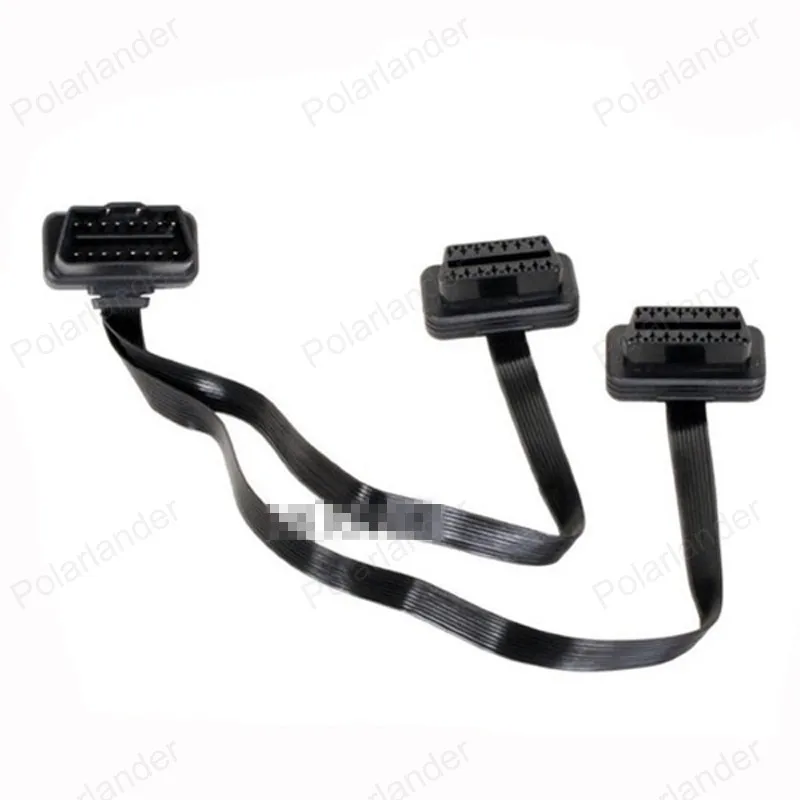 Новое поступление плоский + тонкий как лапша OBD2 16 контактный ELM327 штекер Двойной