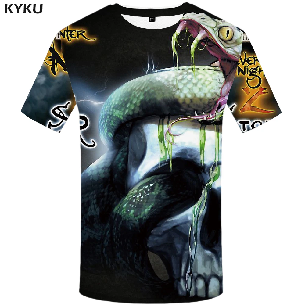 Футболка KYKU женская с коротким рукавом большого размера|women short sleeve|skull t shirt womenfashion