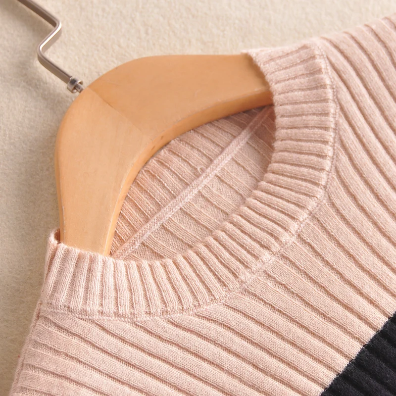 Женские топы из кашемира и шелка весна 2019 клетчатая вязаная блузка с рукавом до