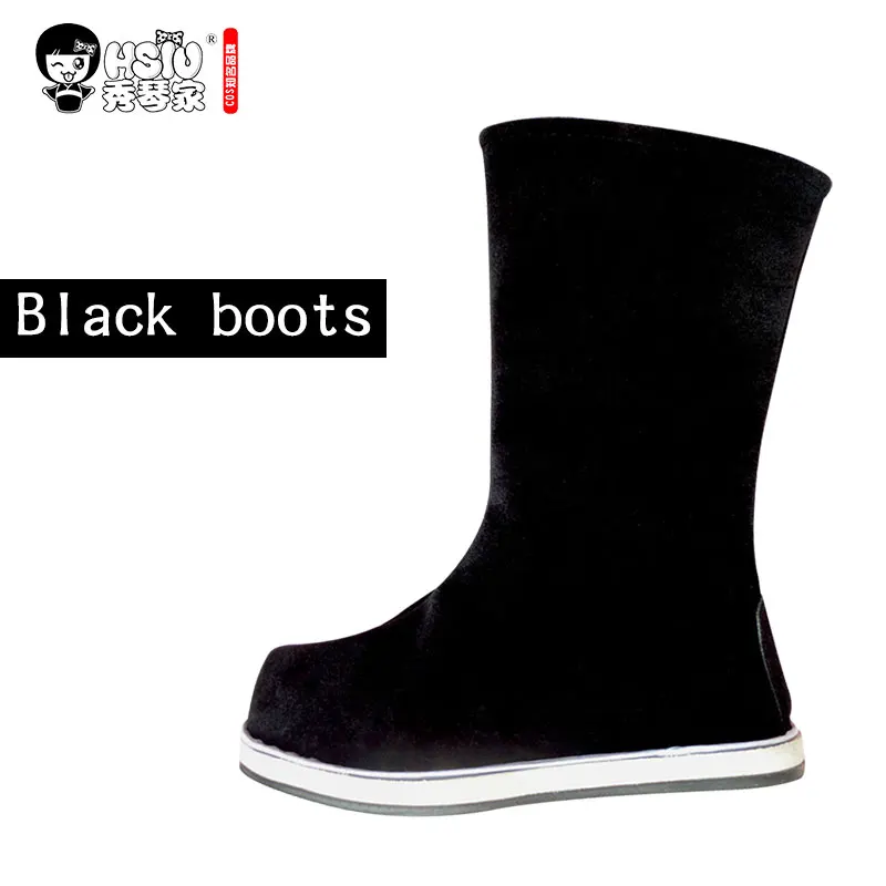 Black boots HSIU Wei Wuxian Lan Wangji/ботинки для костюмированной вечеринки; обувь для костюмированной вечеринки «гроссмейстер демонического развития»; сапоги для костюмированной вечеринки в древнем стиле - Цвет: Black boots