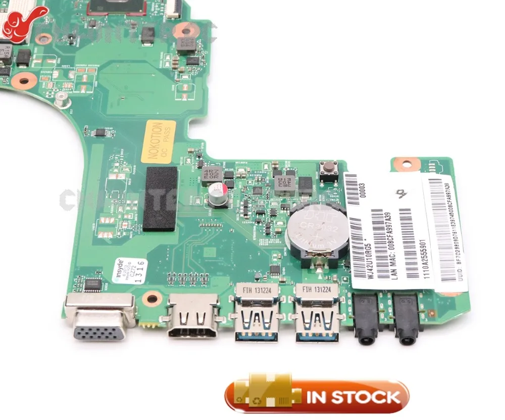 Материнская плата NOKOTION для ноутбука Toshiba Satellite L55 A системная V000318010 CR10S 6050A2555901 MB A02