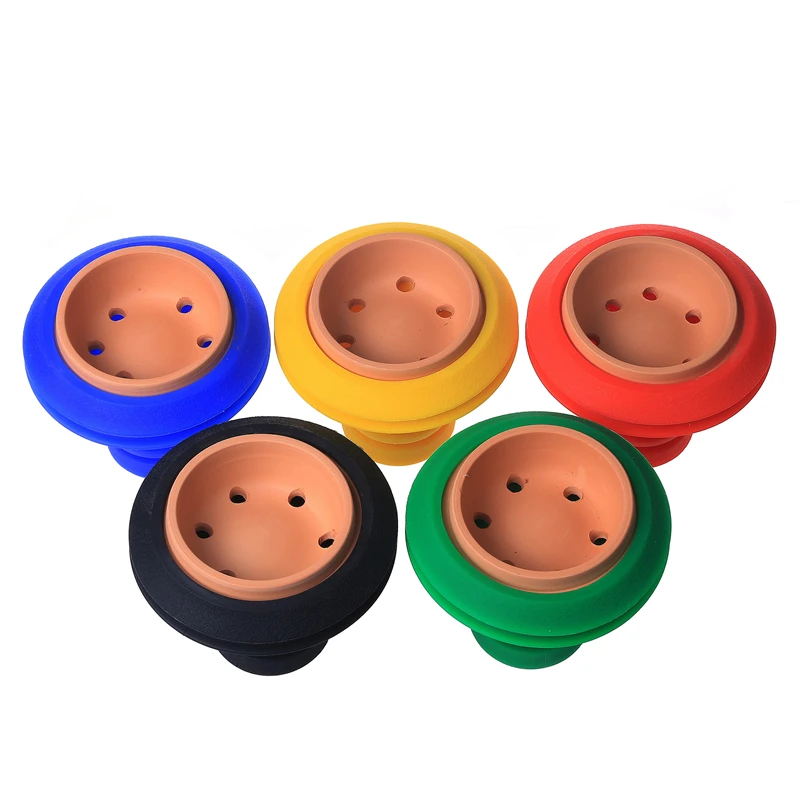 Для дого Новое поступление 6 отверстий силиконовые с глиной кальян чаша для
