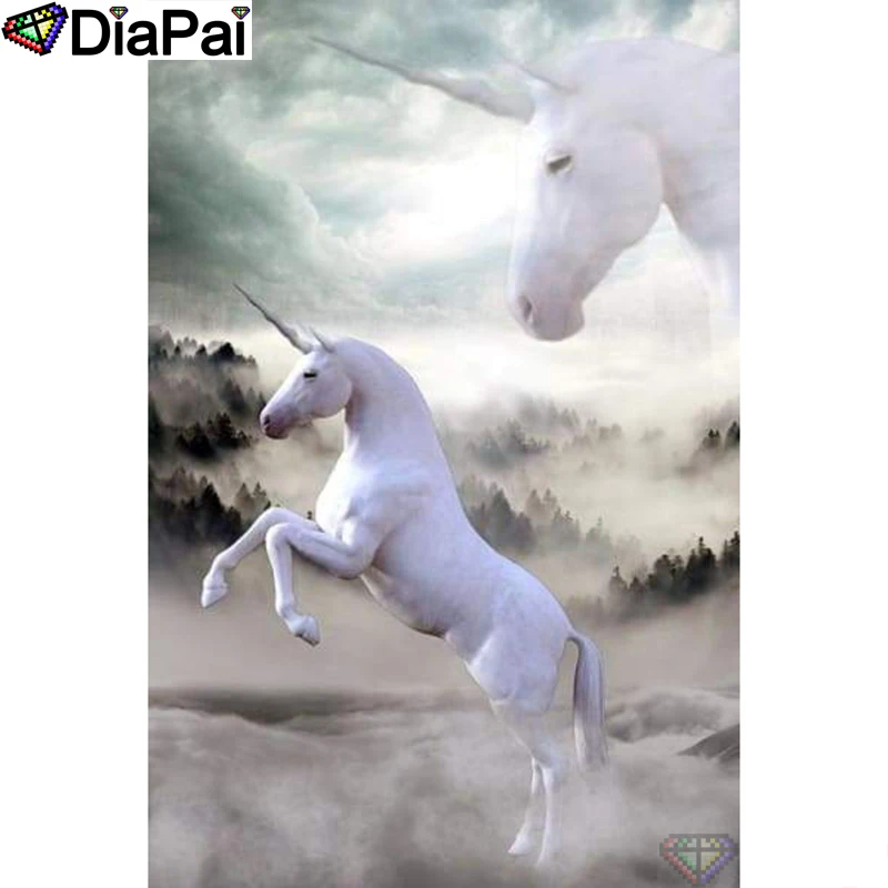 

DIAPAI Diamond Painting 5D DIY 100% Full Square/Round Drill "Animal unicorn" Diamond Embroidery Cross Stitch 3D Decor A24248
