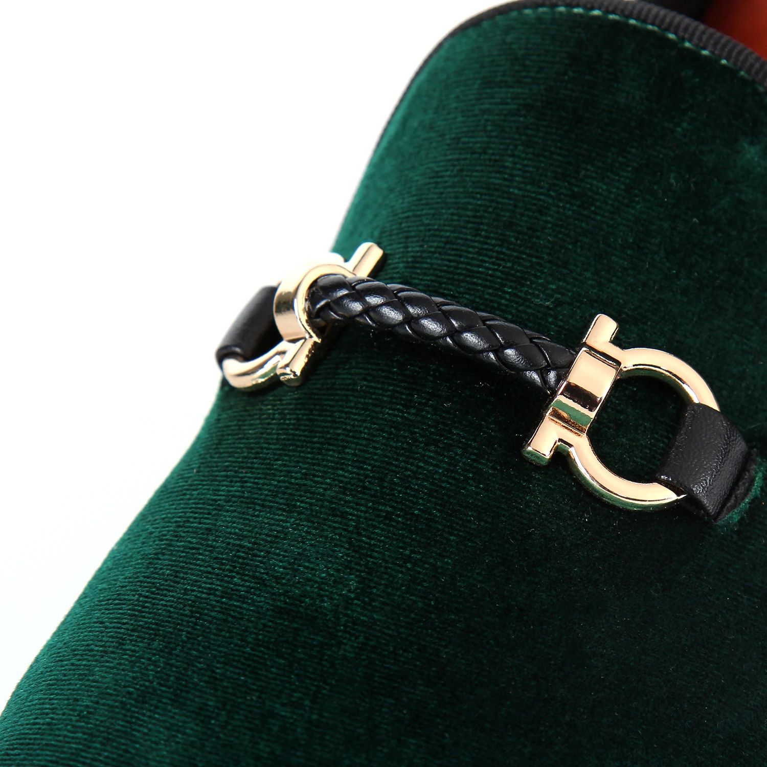 Harpelunde Men Flats Woven Rope Buckle Loafers Black Velvet Casual Shoes Size 7-14 | Обувь