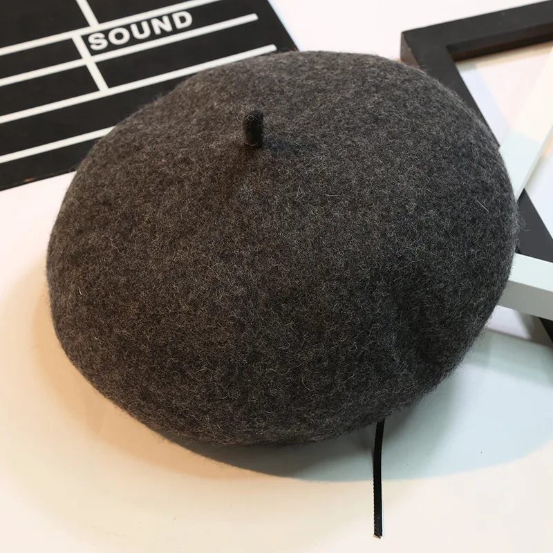 Шерстяной берет [TIMESWOOD] женские модные шерстяные шапки Женский Французский Берет