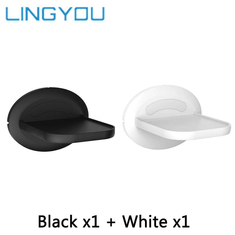 Black x1 n White x1 Все в на настенное крепление полка держатель стенд устройства для сматывания кабеля умные аксессуары для динамиков для Amazon Echo Spot/Google Home mini - Цвет: Black x1 n White x1