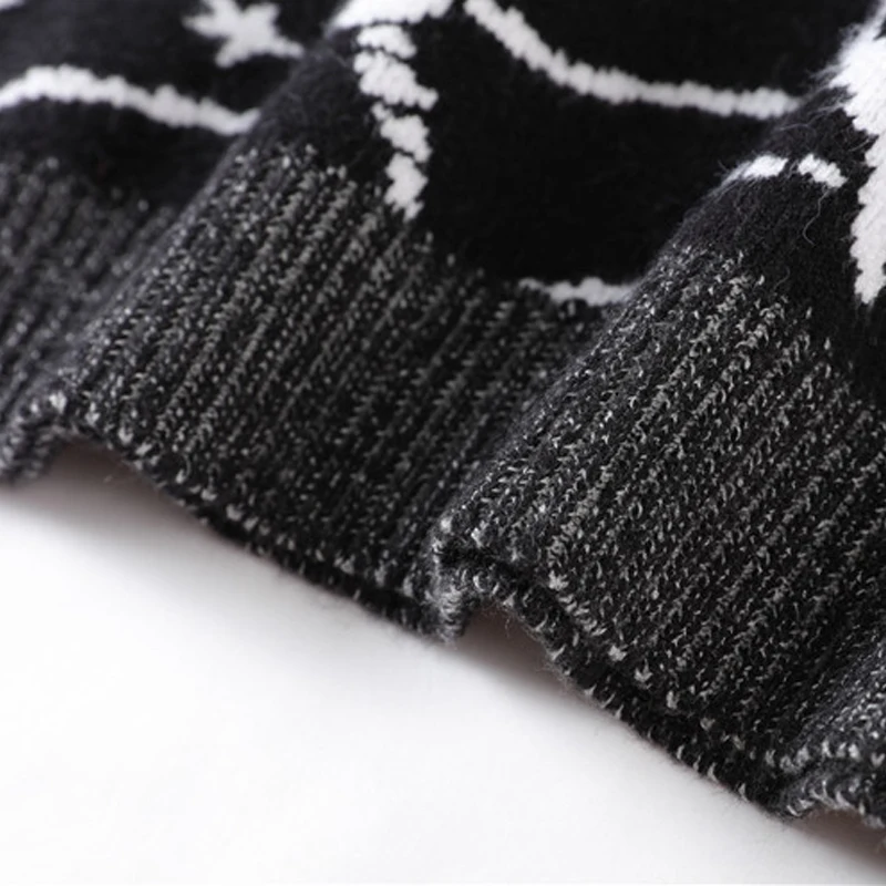 2018 мода галактика звезды принт шерстяной свитер женский Crewneck Свободные женские