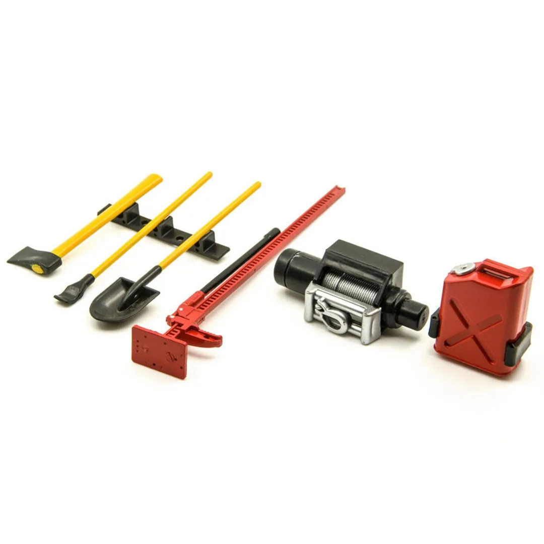 6 шт. 1/10 масштаб пластиковые аксессуары инструменты для SCX10 D90 RC Rock Crawler Truck Remote Control
