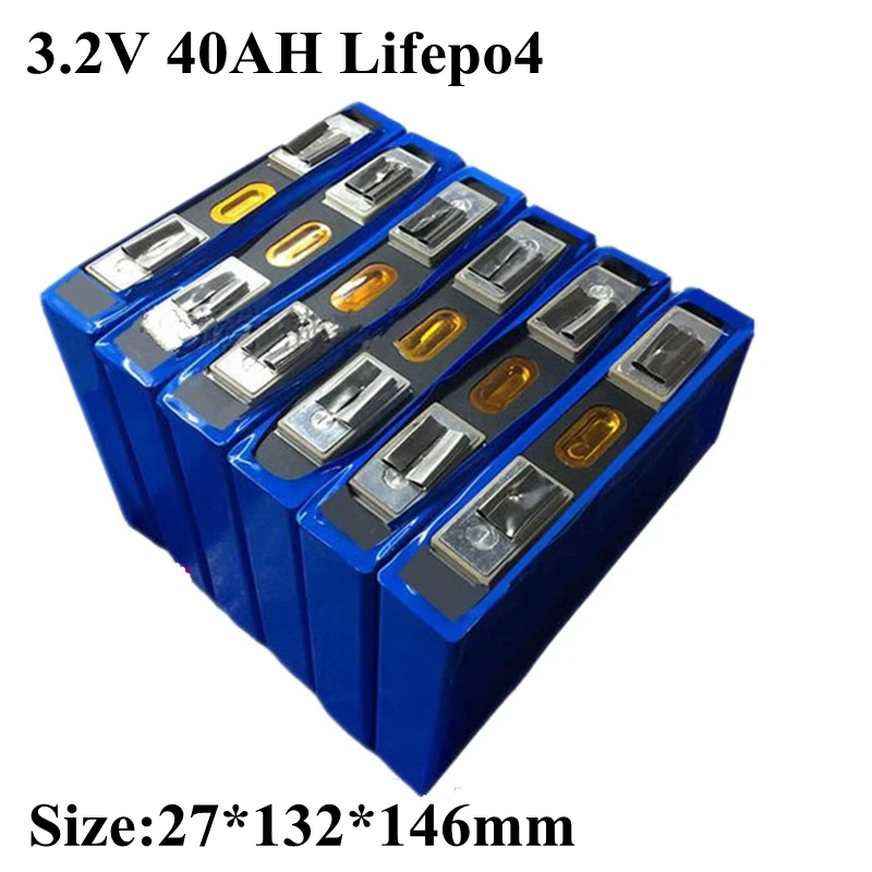 Новый аккумулятор 3 2 В 40 Ач Аккумулятор Lifepo4 подходит для солнечной батареи