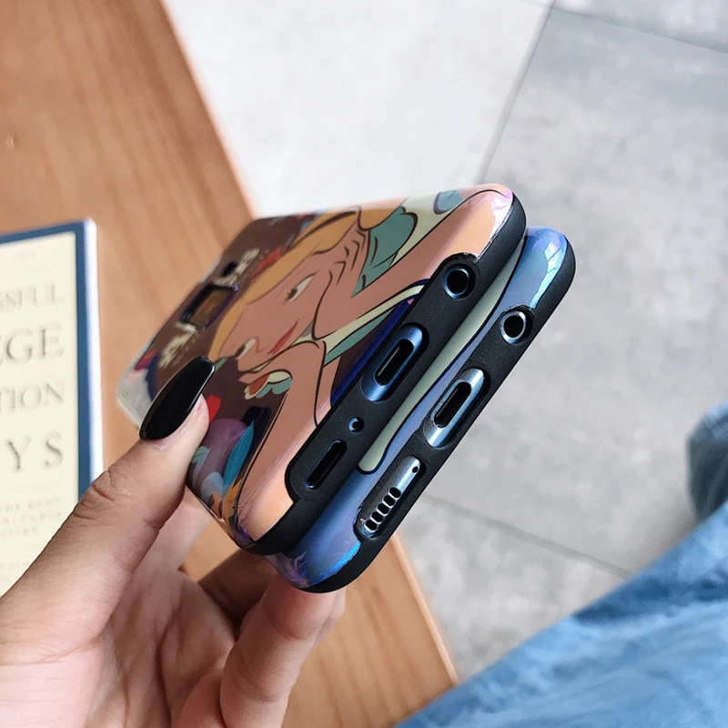 YHBBCASES для samsung S10 случае Симпатичные Алиса Блестящий телефон Обложка Galaxy S8 S9 плюс