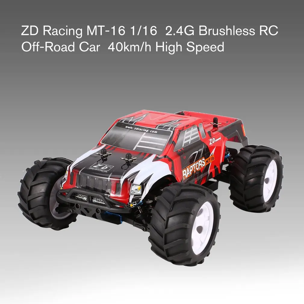 ZD rc гоночный автомобиль MT-16 1/16 Масштаб 2,4 г 40 км/ч высокоскоростной бесщеточный внедорожный грузовик большие колеса Bigfoot пульт дистанционного управления автомобиль ребенок подарок