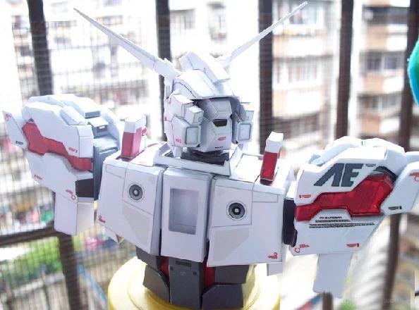 Gundam RX 0 Единорог бюст положительная пропорция Бумажная модель мальчик подарок Diy