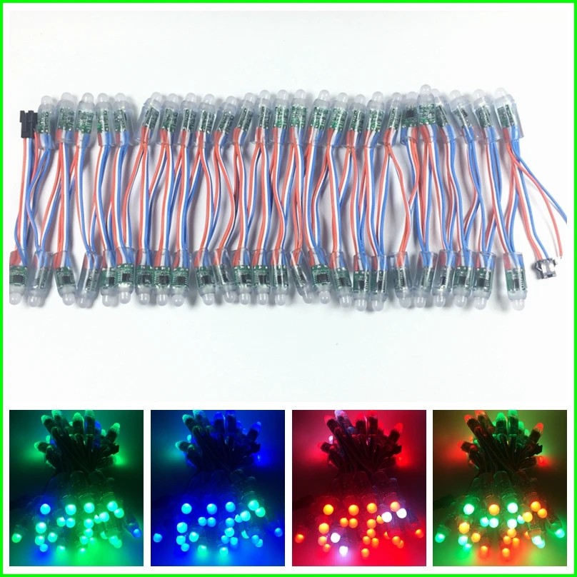50 шт./Лот 12 мм WS2811 2811 IC RGB светодиодный модуль Водонепроницаемая DC12V цифровая