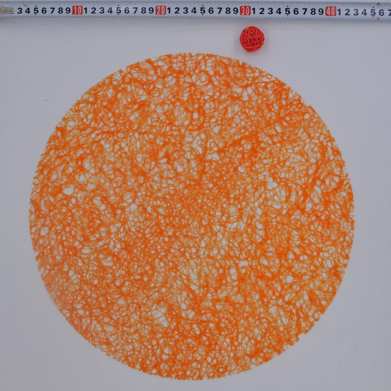 orangE reD 38 см круглые подставки прозрачная кристаллическая подкладка Противоскользящий пластиковый коврик для стола изоляционный коврик для столового стола 6ZB007 - Цвет: orangE reD