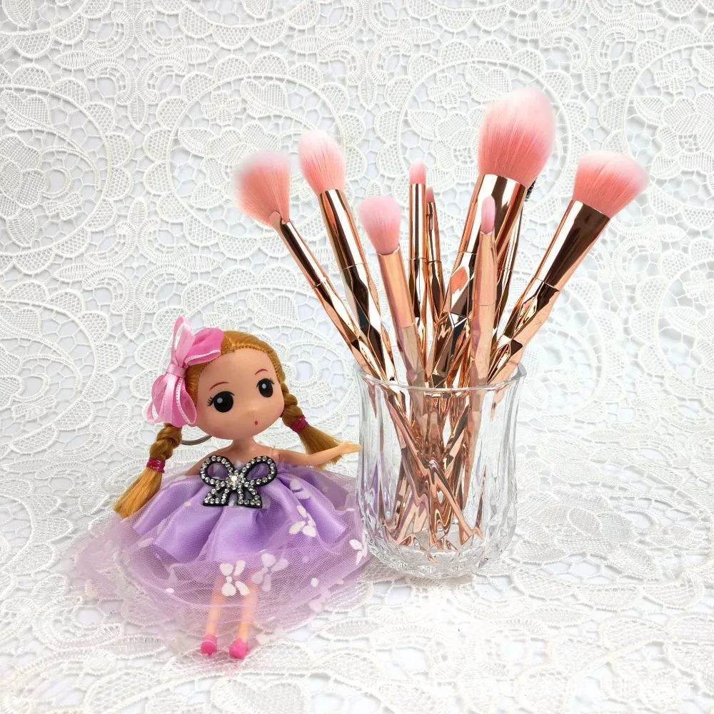 Синтетические кисти для макияжа лица премиум класса 10 шт./компл. набор кистей