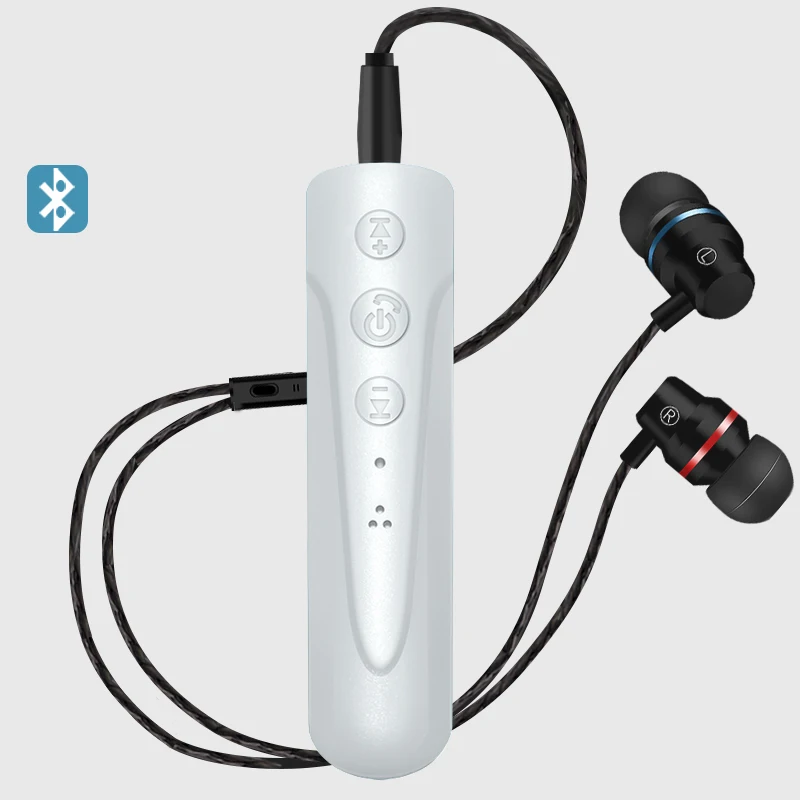 White-Earphone YOU FIRST Bluetooth гарнитура с шумоподавлением спортивные беспроводные Bluetooth наушники с микрофоном проводные наушники 3,5 мм - Цвет: White-Earphone