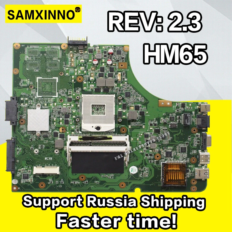 K53E материнская плата HM65 Rev: 2,3 Оперативная память для ASUS A53S K53S A53E K53SD Материнская плата ноутбука K53E материнская плата K53E Материнская плата Тест ОК