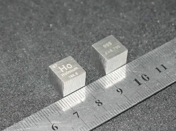 Ho Гольмиевый Cube монета блок Массовая чисто 99.9% Периодическая таблица