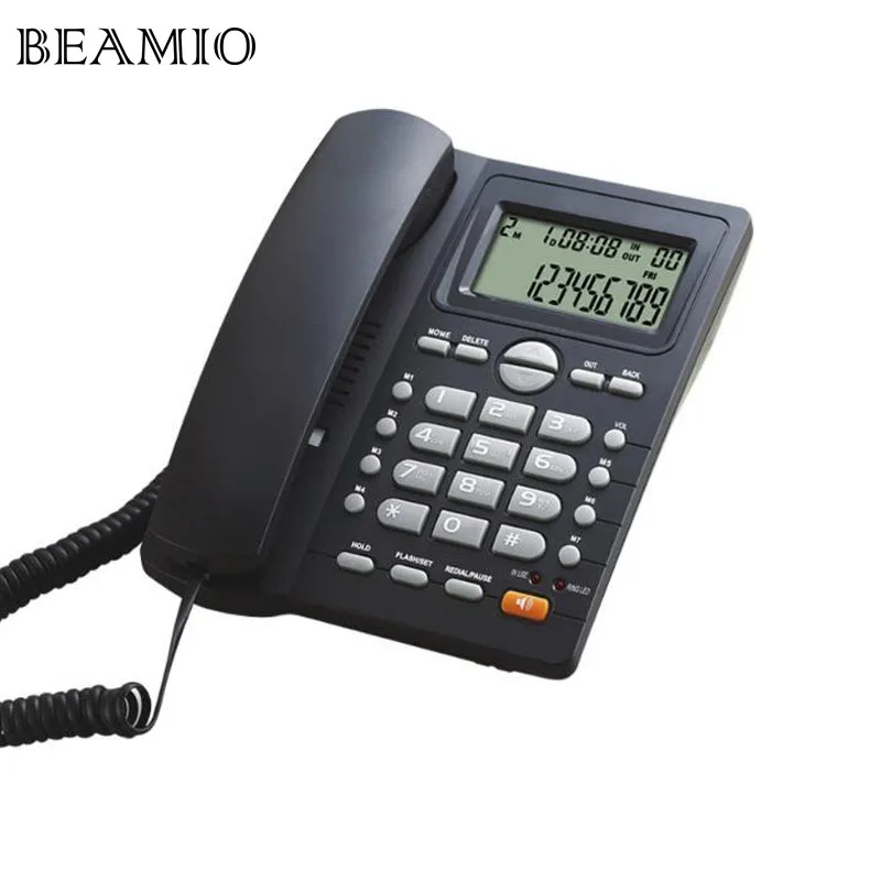 DTMF/FSK вызов ID Handsfree стационарный телефон без батареи двойной интерфейс для дома