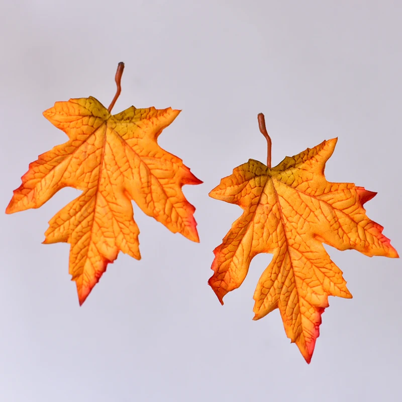 10 шт. Искусственные Шелковые красные осенние кленовые листья для дома Свадебные