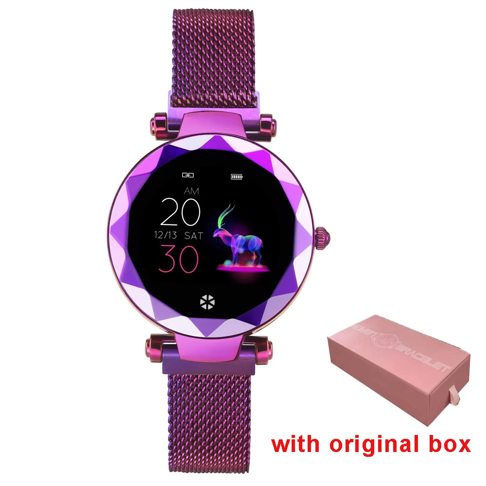 purple Женское платье HI18 IP67 Водонепроницаемый Женский Смарт-браслет монитор сердечного ритма фитнес-трекер женские Смарт-часы наручные смарт-браслет - Цвет: purple