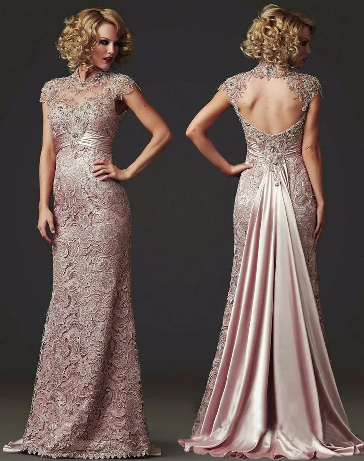Mother of the Bride Lace Dresses vestido de madrinha casamento Long Evening Party Dress Backless Formal Gown | Свадьбы и торжества