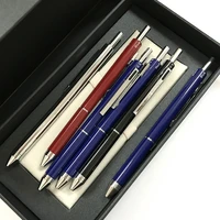 4 in 1 multicolor metal pen with 3 colors ball pen refills and automaticl pencil lead students school supplies stationery gifts
