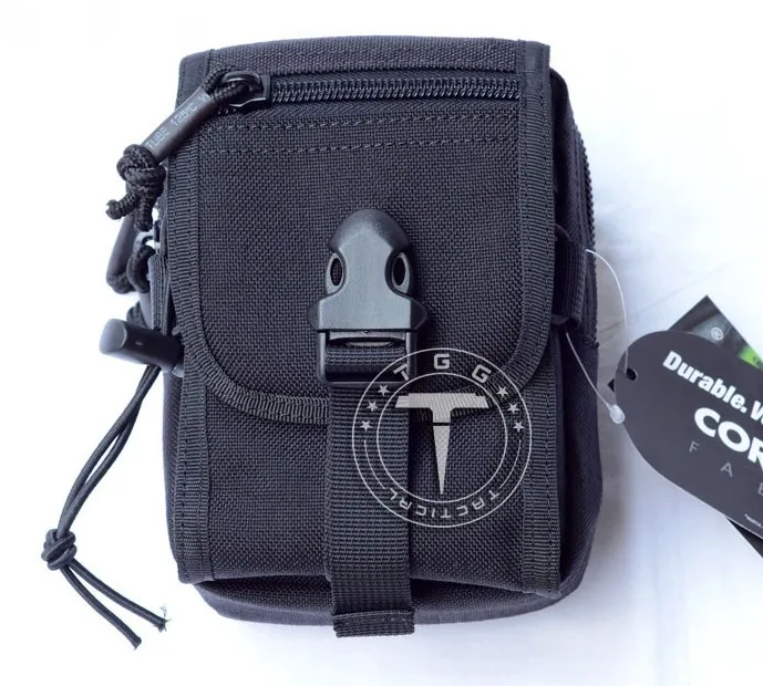 Black TTGTACTICAL спортивные тактические поясные сумки компактные MOLLE EDC сумка утилита гаджет сумка портативный военный ремень поясная сумка карман - Цвет: Black