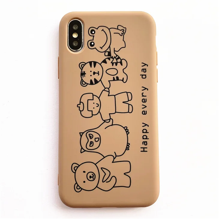 Glam чехол для телефона с милыми мультяшными животными iPhone XS Max XR X 8plus 8 7plus 7 6 S/6 Plus