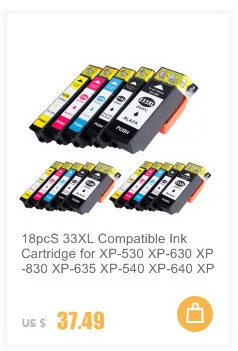 5 шт. 3351XL чернильный картридж совместим с Epson XP-530 XP-630 XP-830 XP-635 XP-540 XP-640 XP-645