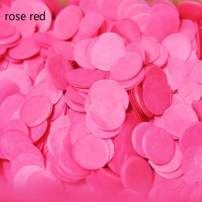 rose red 10 г в пакете 1 дюйм яркие цвета Круглые Конфетти из папиросной бумаги разбрызгивает шары для свадьбы и дня рождения вечерние украшения стола - Цвет: rose red