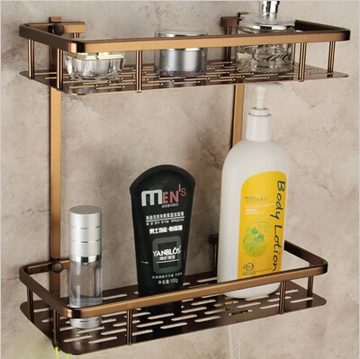 Настенная бронзовая полка из алюминия для ванной комнаты держатель мыла душа