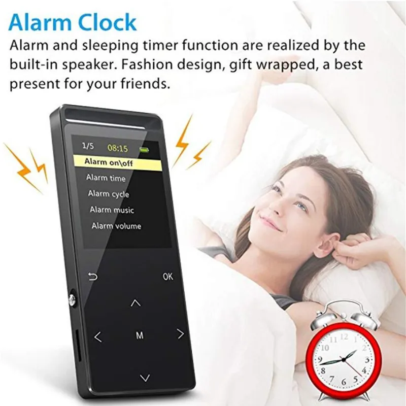 16 ГБ Bluetooth MP3 плеер + наушники повязка с музыку прямо Запись FM шагомер HIFI без потерь