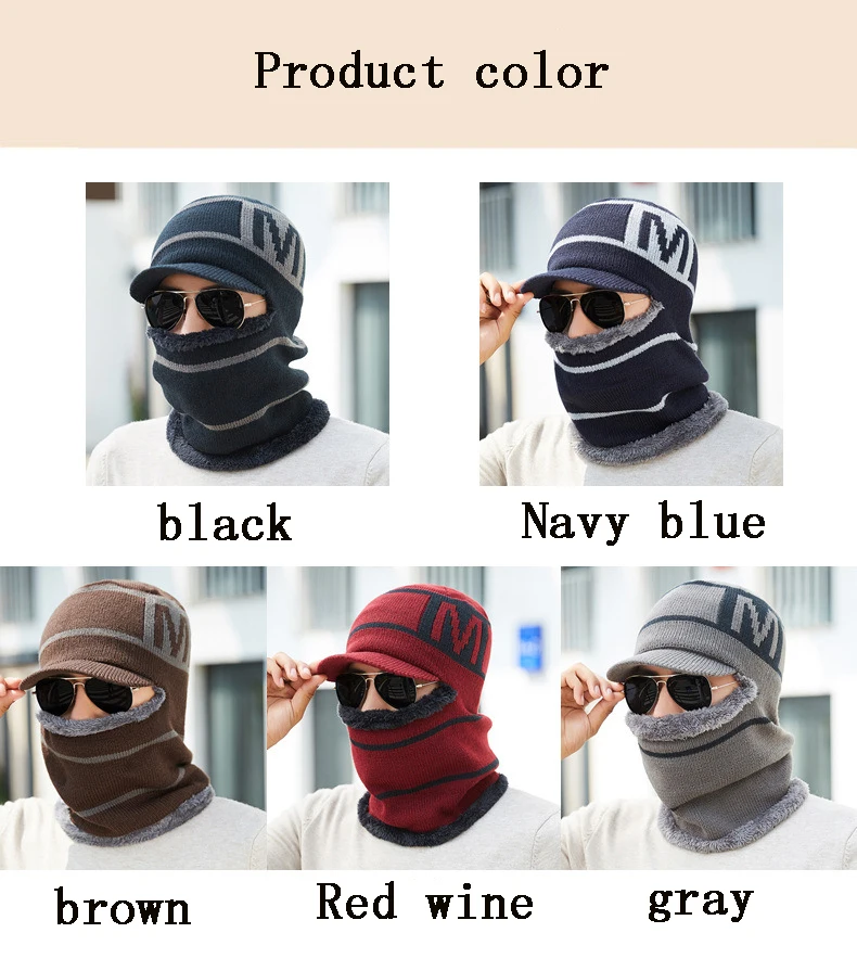Skullies Beanies мужской шарф вязаная шапка мужская плюс warm шапка теплая шерсть толстые зимние шапки для мужчин и женщин шапка бини