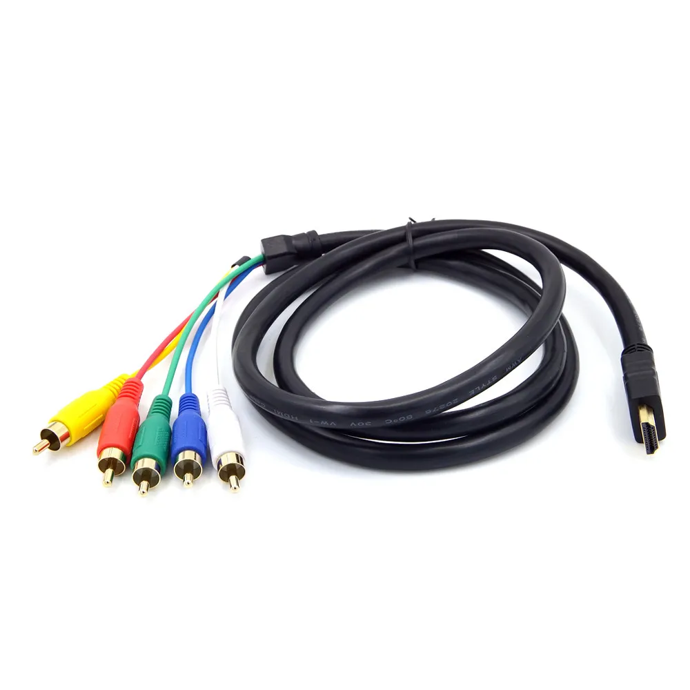 CARPRIE HDMI до 5 RCA Мужской Аудио Видео Компонент конвертировать кабель для HDTV TV BOX 1080P