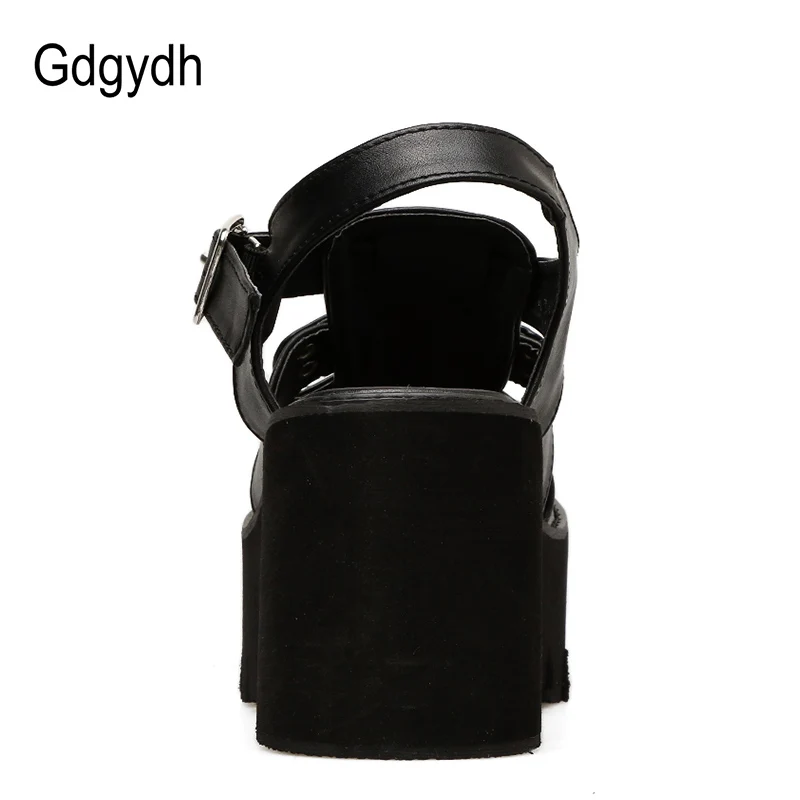Gdgydh/сандалии женские на платформе с не сужающимся книзу массивным каблуком Обувь