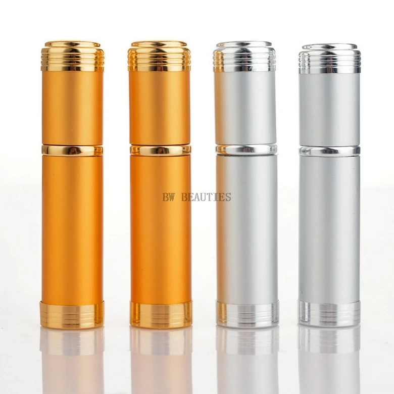 

100Pcs/Lot 5ml Mini Portable For Travel Aluminum Refillable Perfume Bottle With Spray&Empty Cosmetic Containers