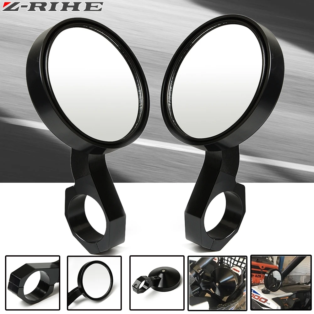 1 Pair 1.75 inch Round Side Rear View Mirrors for Polaris Ranger and RZR S XP Car Safety Back Seat Rearview Mirror | Автомобили и