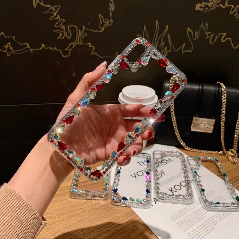 Чехол для Huawei Y6 Pro 2019 P20 Lite прозрачный со стразами | Мобильные телефоны и