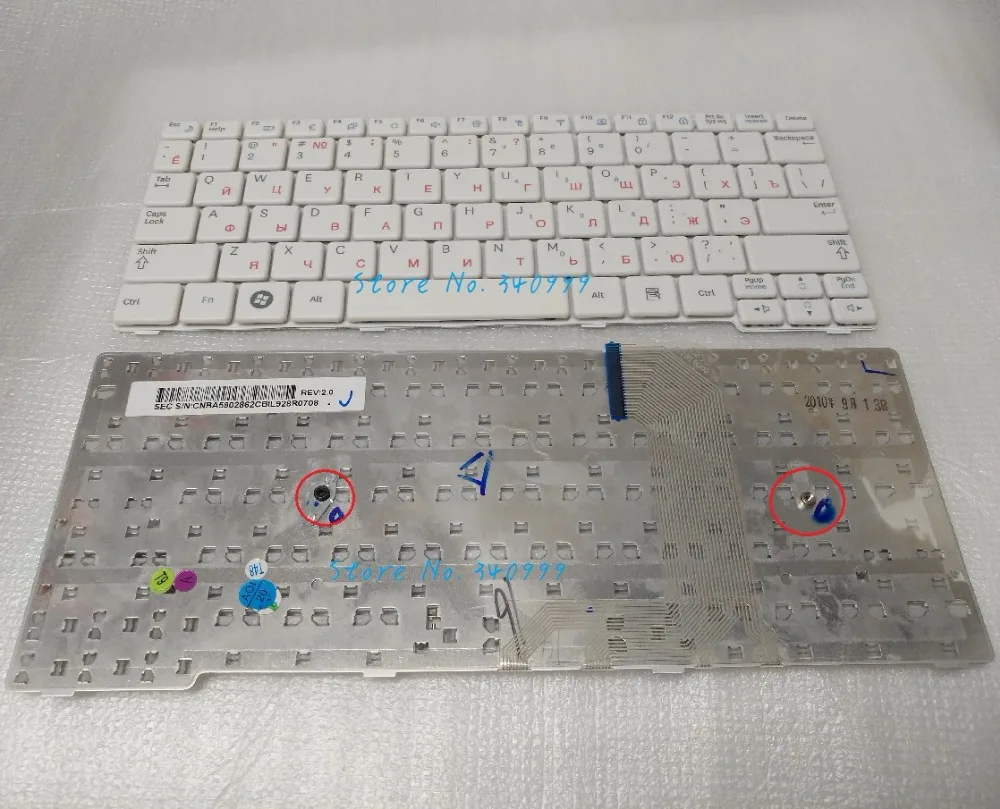 

Клавиатура для Samsung NP-NF108 NF108 NP-N310 NF310 NF210 N310, белая