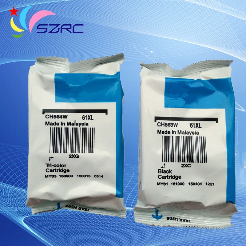 CH561W CH562W CH563W CH564W переработанного чернильного картриджа для HP61 HP61XL 1000 1050 2000 3000 1510 2620 4632 5534 Envy 4500 принтер - Цвет: CH563W and CH564W